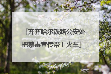 齐齐哈尔铁路公安处把禁毒宣传带上火车