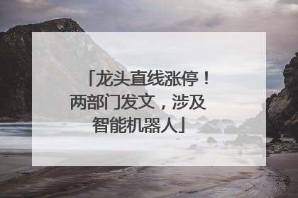 龙头直线涨停！两部门发文，涉及智能机器人