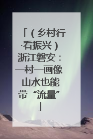 （乡村行·看振兴）浙江磐安：一村一画像 山水也能带“流量”