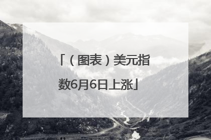 （图表）美元指数6月6日上涨