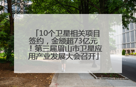 10个卫星相关项目签约，金额超73亿元！第三届眉山市卫星应用产业发展大会召开
