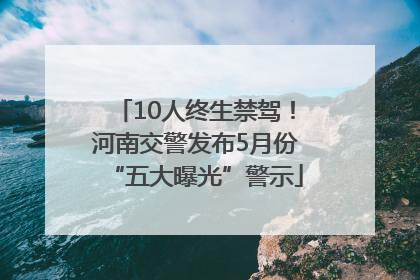 10人终生禁驾！河南交警发布5月份“五大曝光”警示