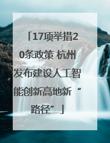 17项举措20条政策 杭州发布建设人工智能创新高地新“路径”