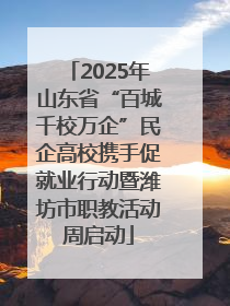 2025年山东省“百城千校万企”民企高校携手促就业行动暨潍坊市职教活动周启动
