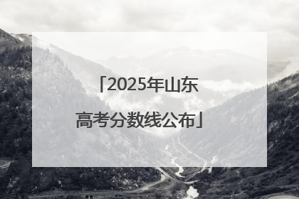 2025年山东高考分数线公布