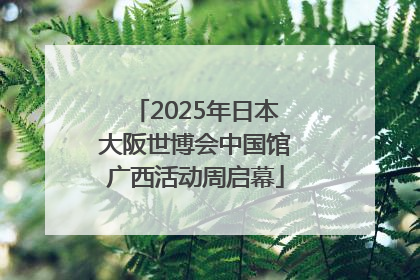 2025年日本大阪世博会中国馆广西活动周启幕