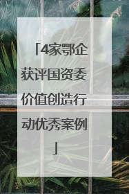 4家鄂企获评国资委价值创造行动优秀案例
